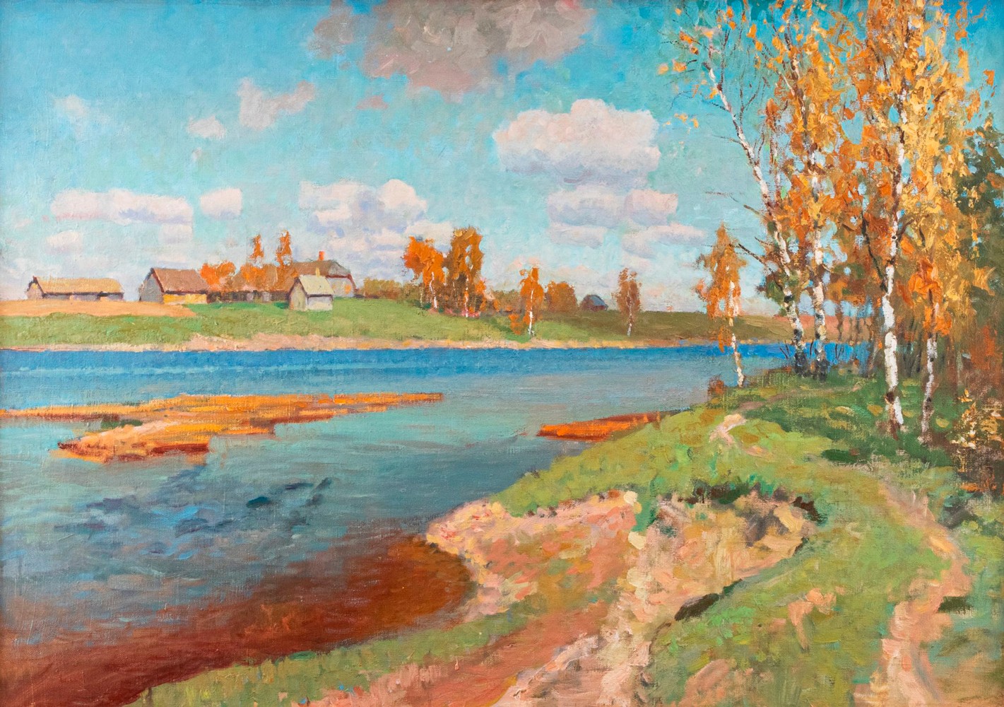 Autumnal Landscape with a River