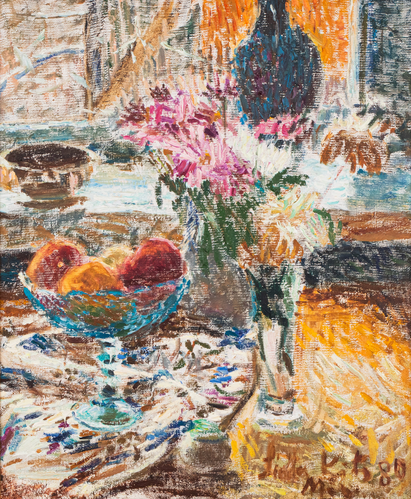 Still Life with Apples and a Flower Vase