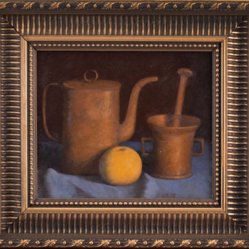 Vaikelu messingkannu ja uhmriga