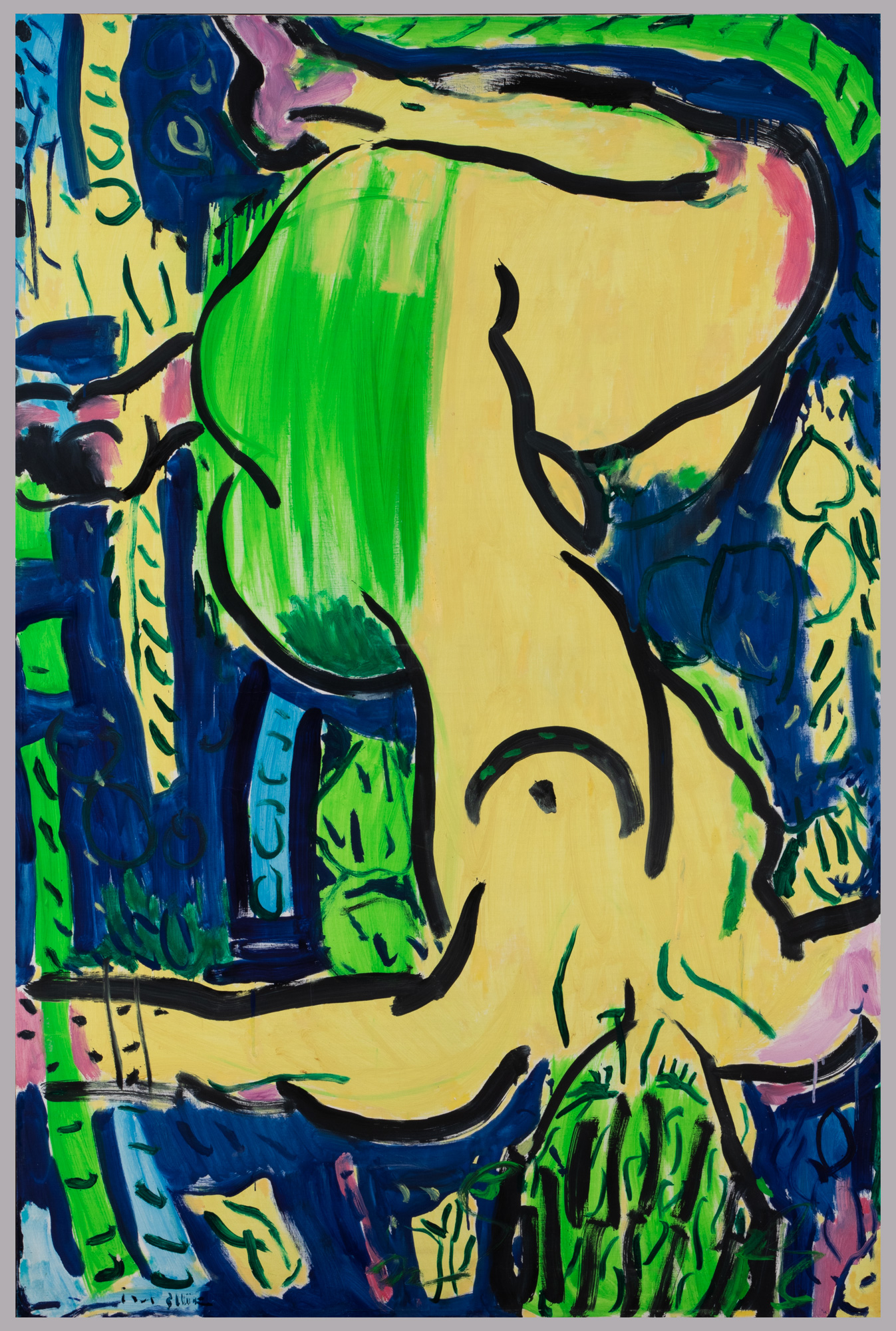 Akt roheliste juustega