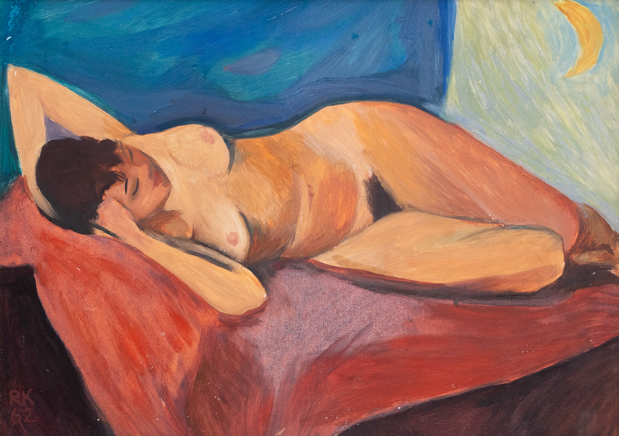 Reclining Nude and the Moon