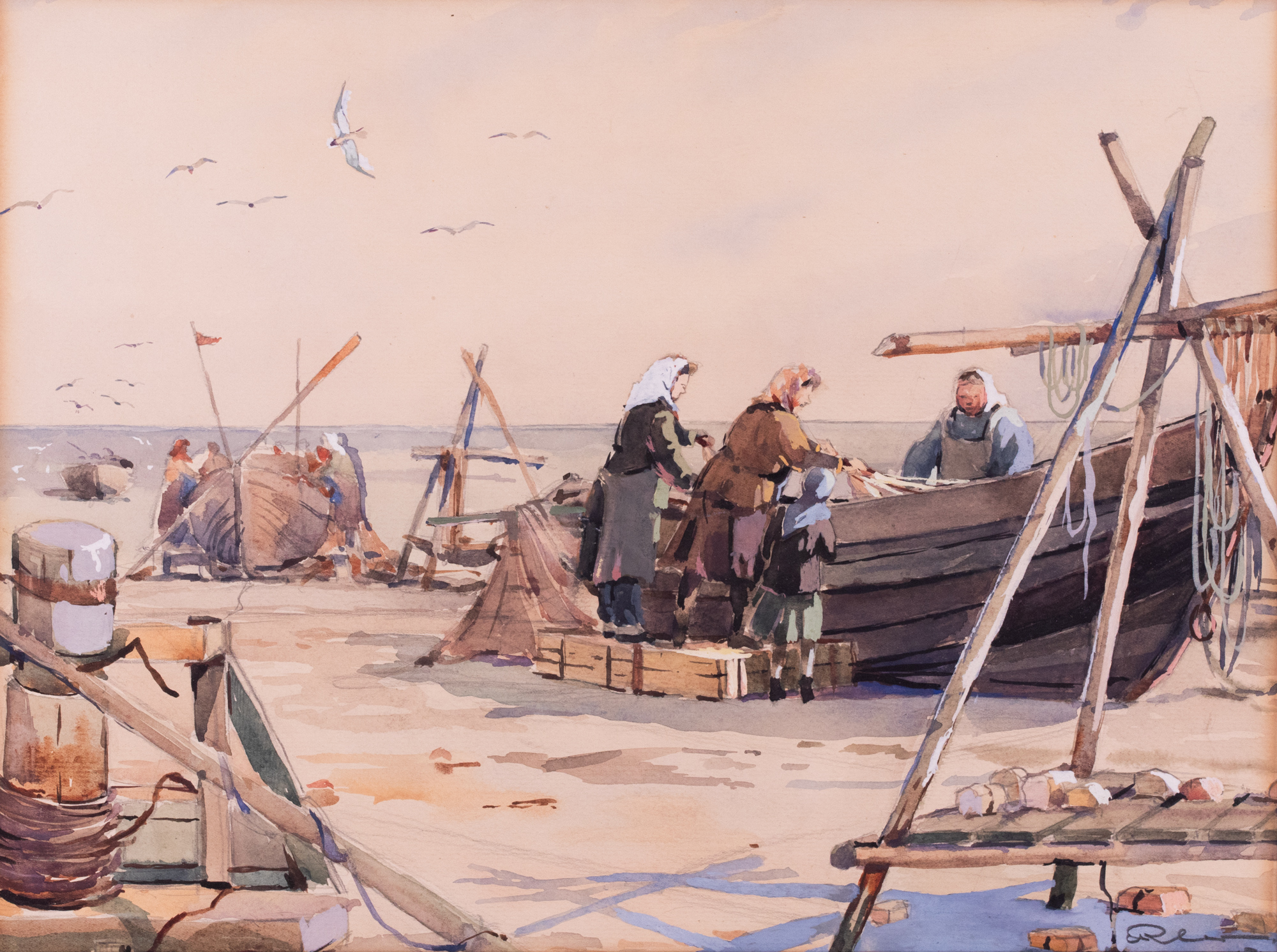 Fishing Boats on a Beach