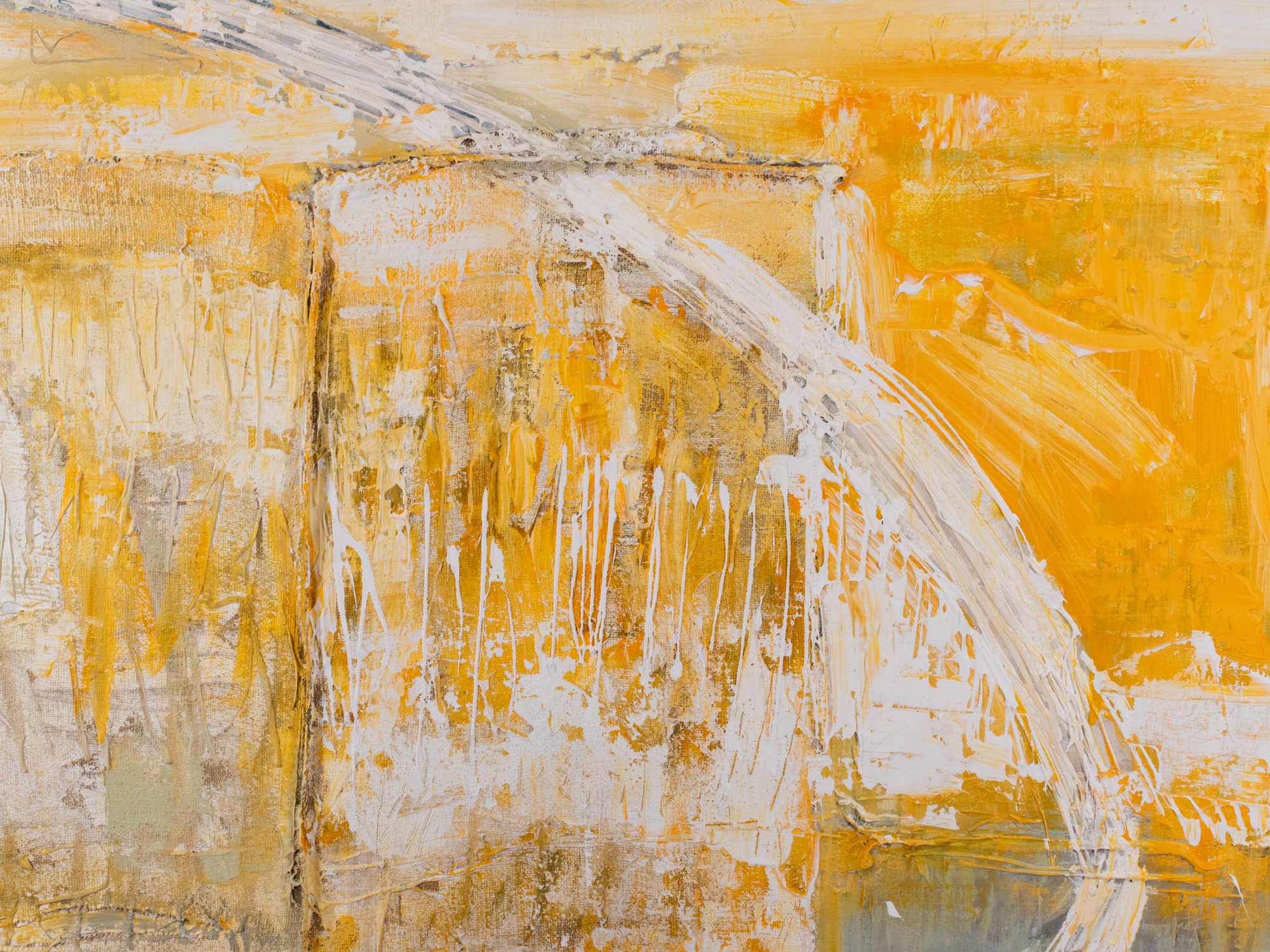 Valge vikerkaar kollasel