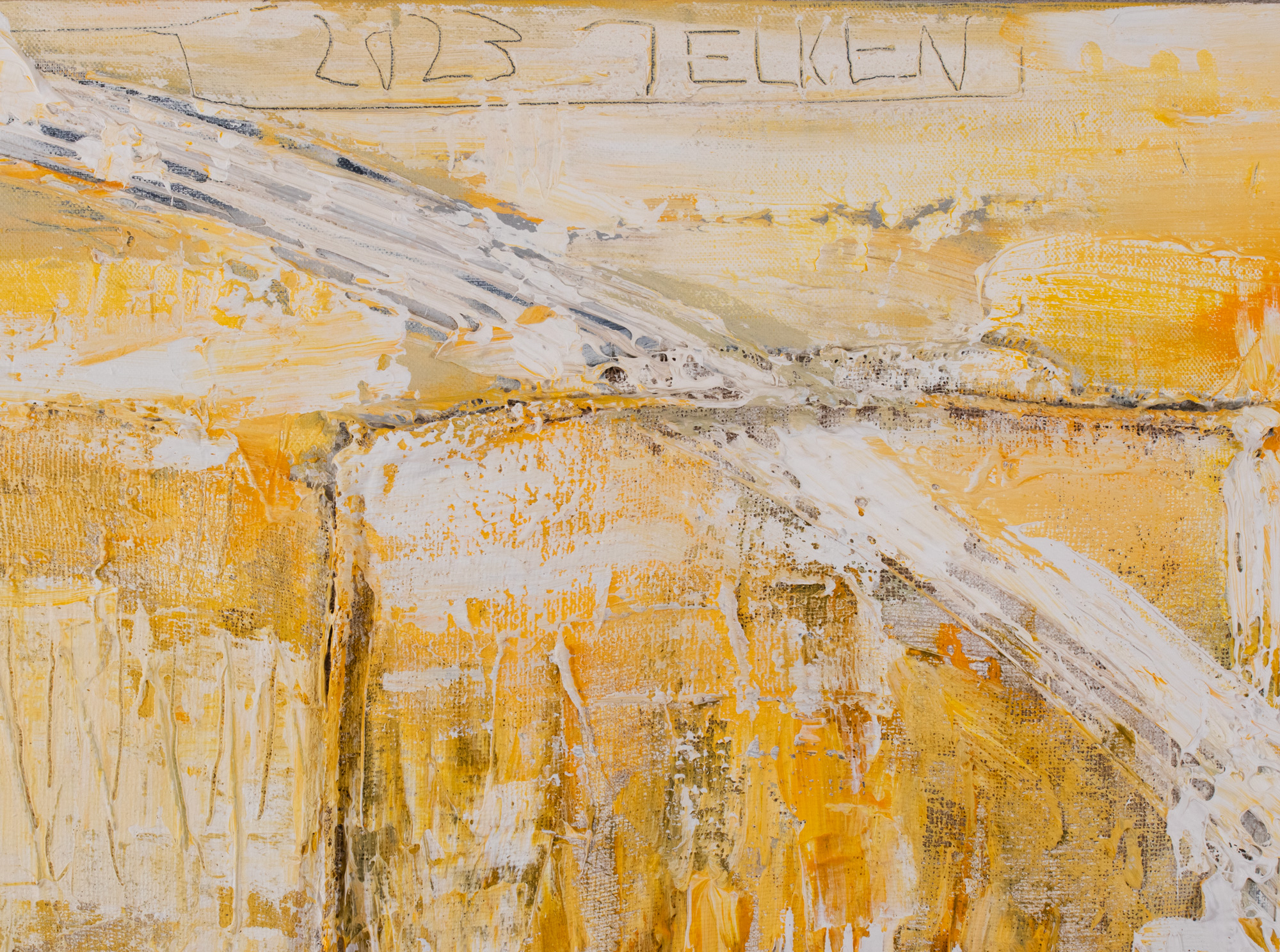 Valge vikerkaar kollasel