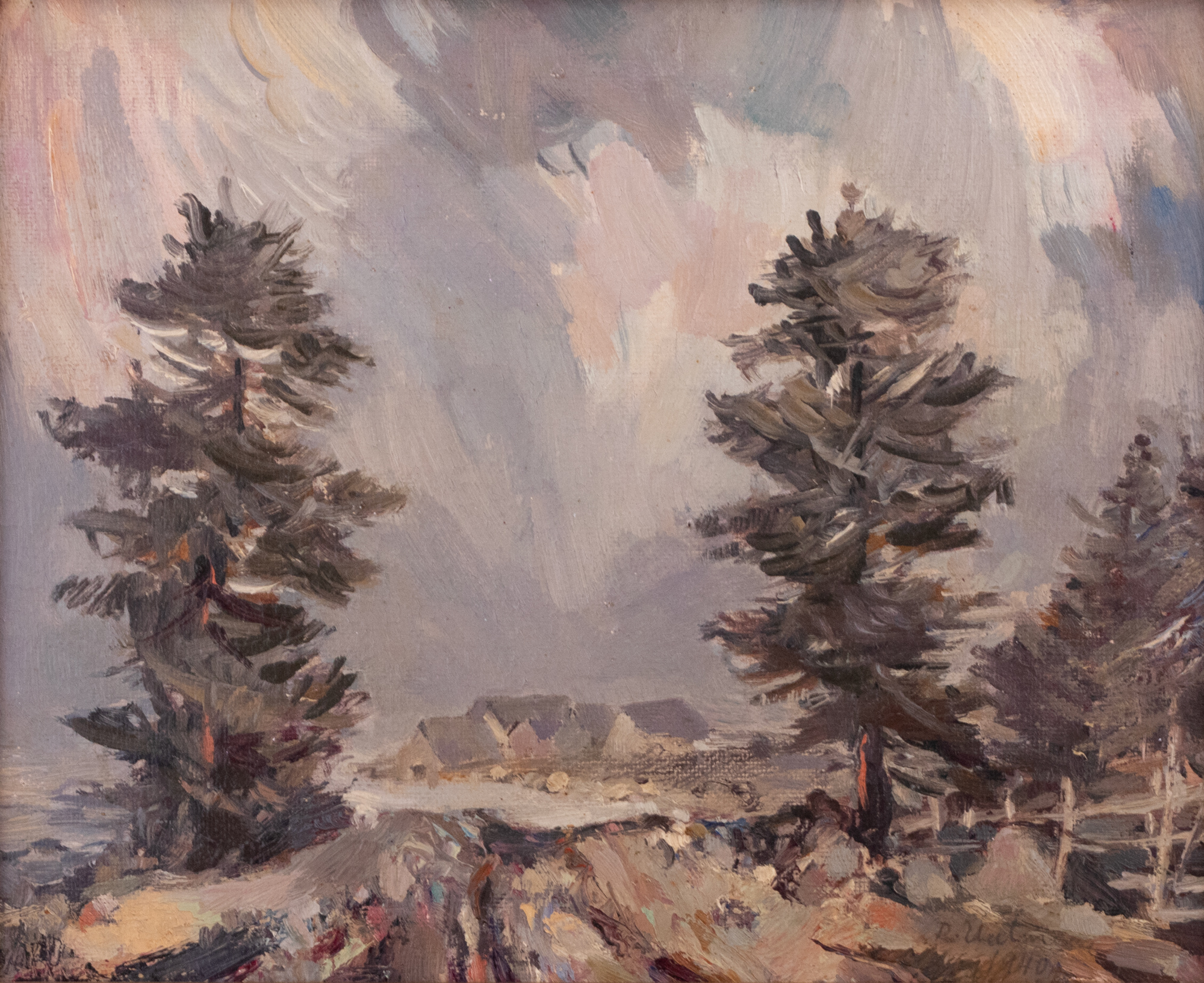 Landscape with Cloudy Sky