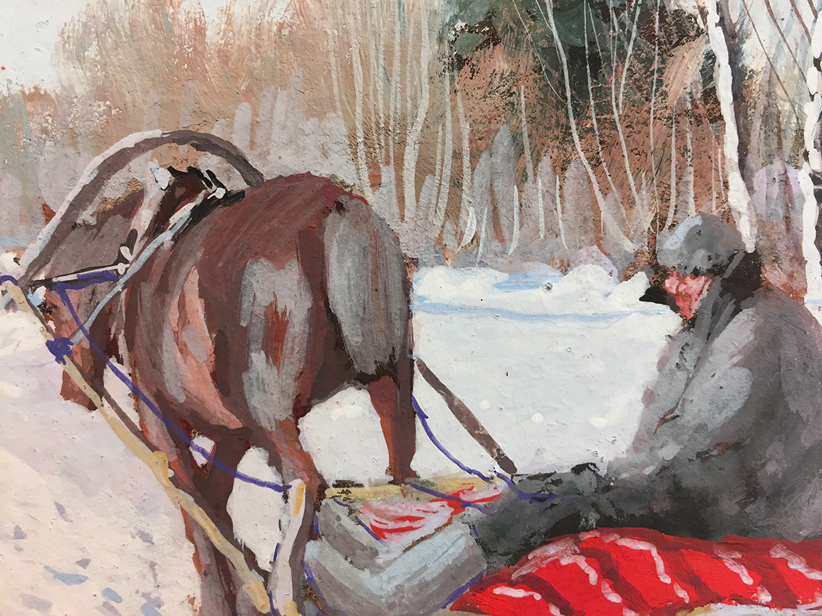 Saanisõitja päikeselisel päeval