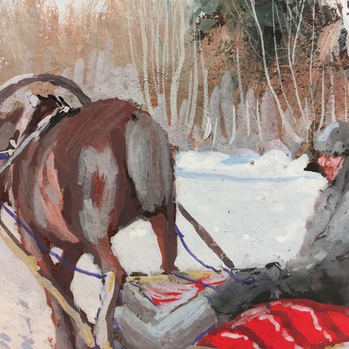 Saanisõitja päikeselisel päeval