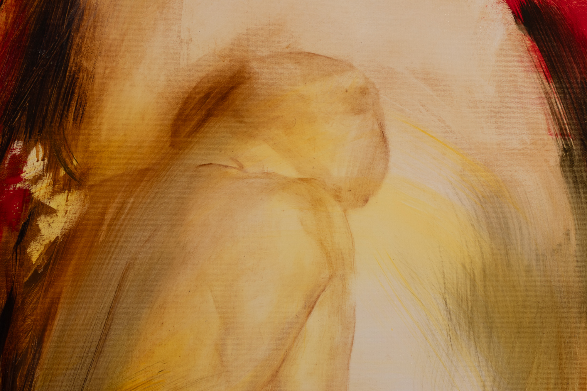 Akt kuldses valguses