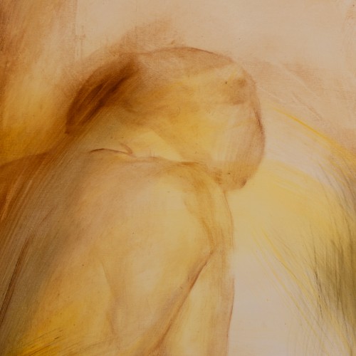 Akt kuldses valguses