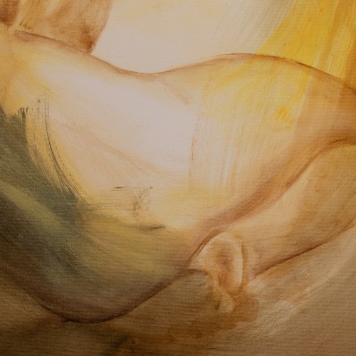 Akt kuldses valguses