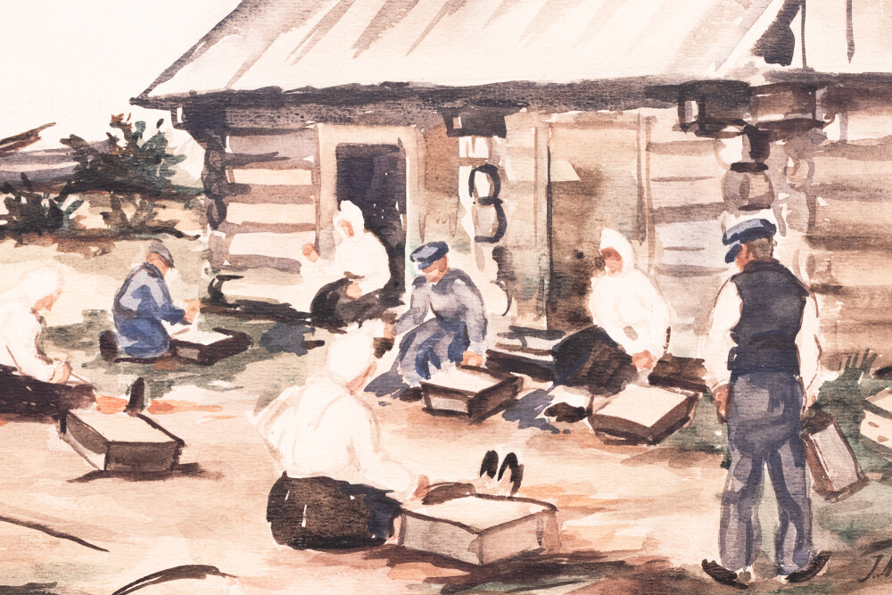 Taluõuel (Kaluriküla vaade)