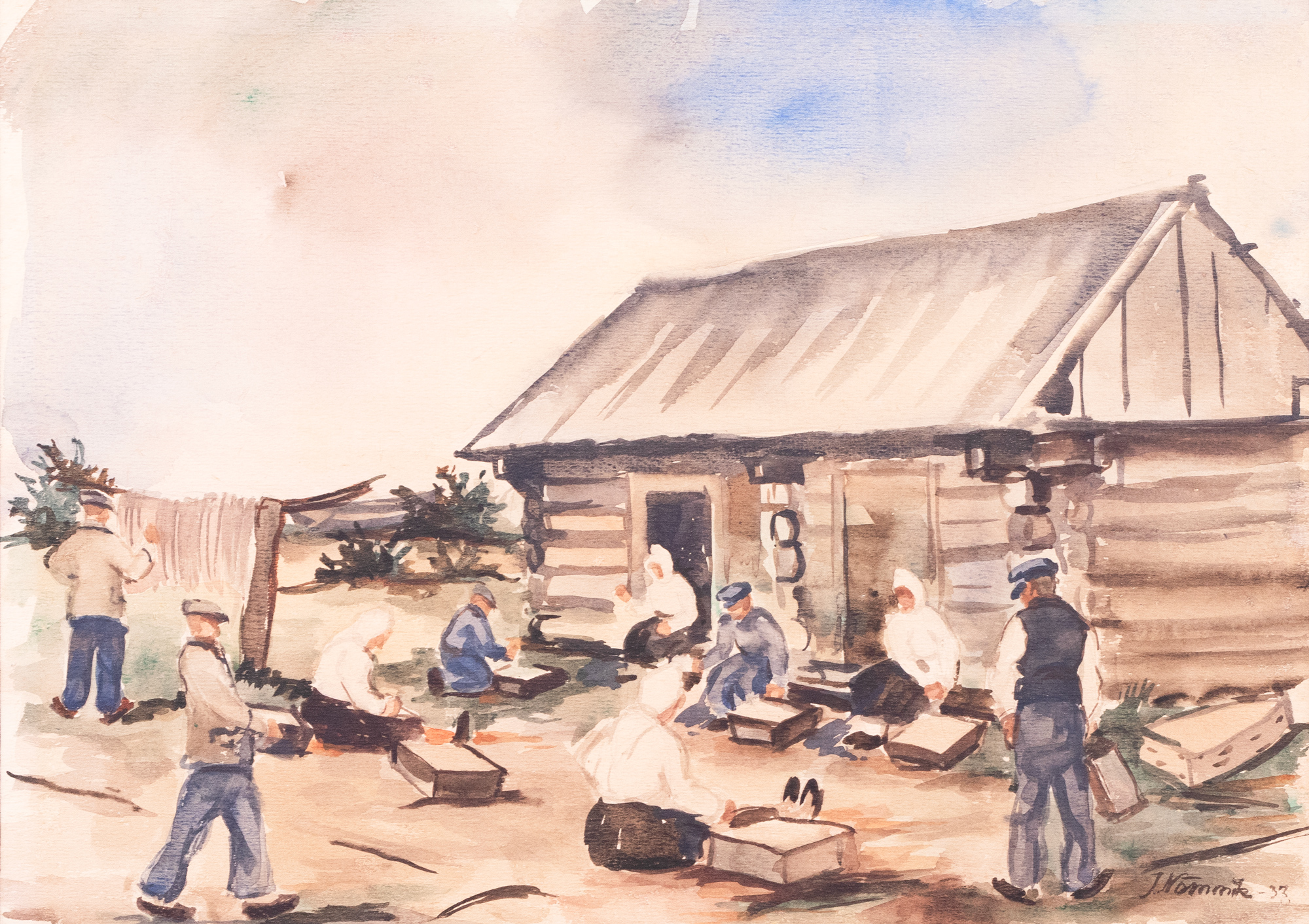 Taluõuel (Kaluriküla vaade)