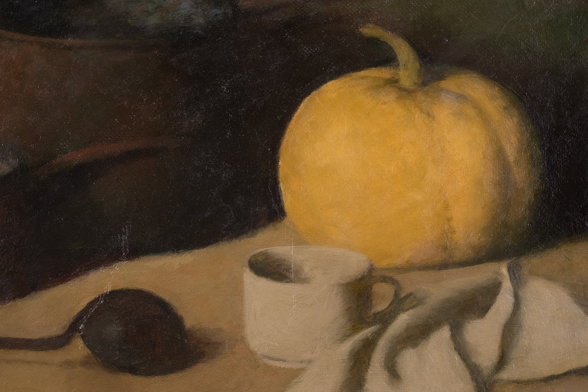 Vaikelu kõrvitsa ja kulbiga