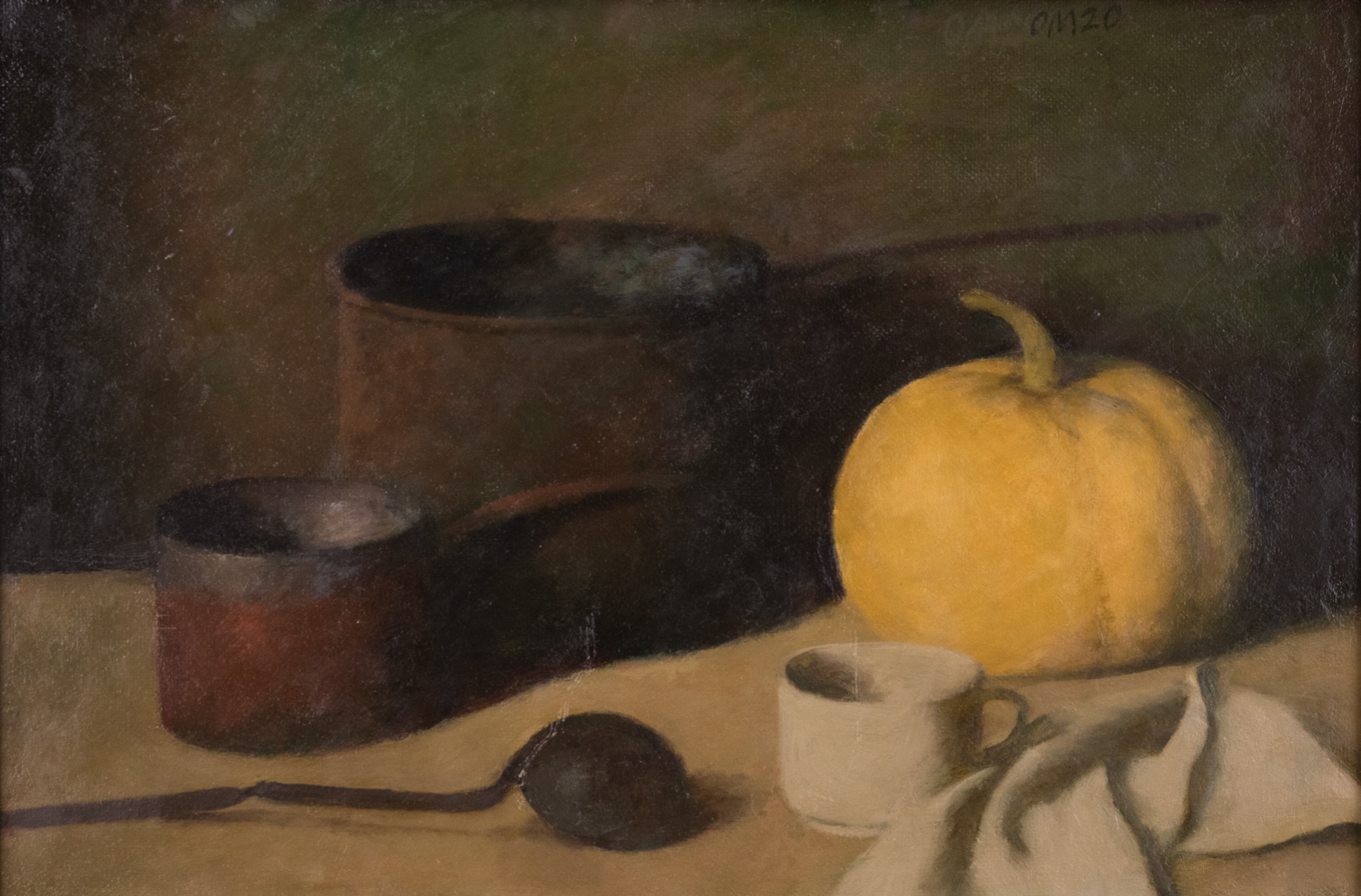 Vaikelu kõrvitsa ja kulbiga