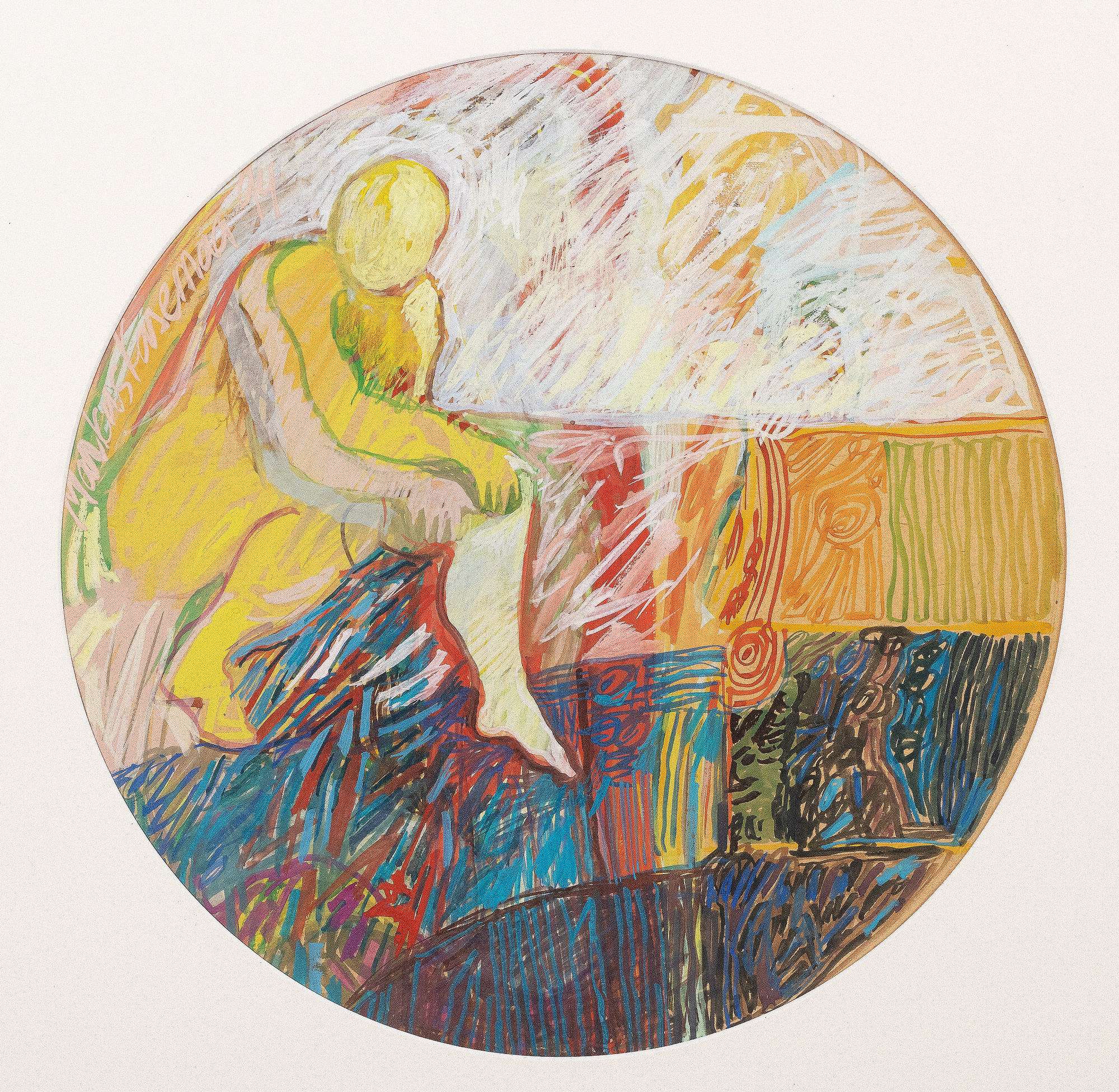 Composition with Seated Man