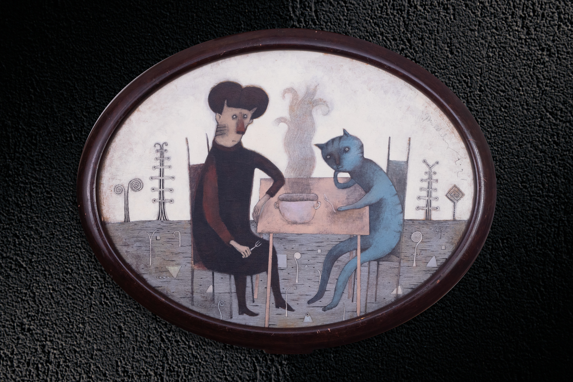 The Imp Eats Soup with a Fork. Just to Be Difficult!