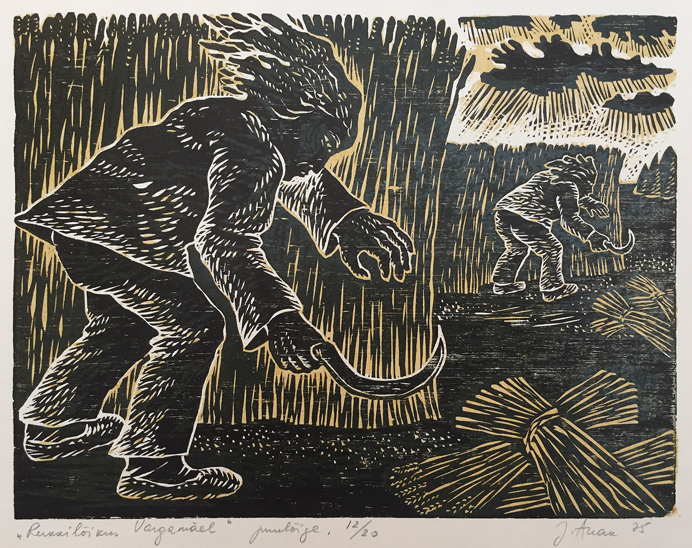 Rukkilõikus Vargamäel