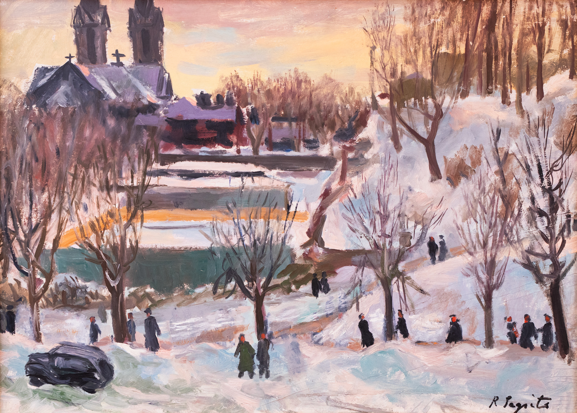 Talvine vaade Kaarli kirikuga