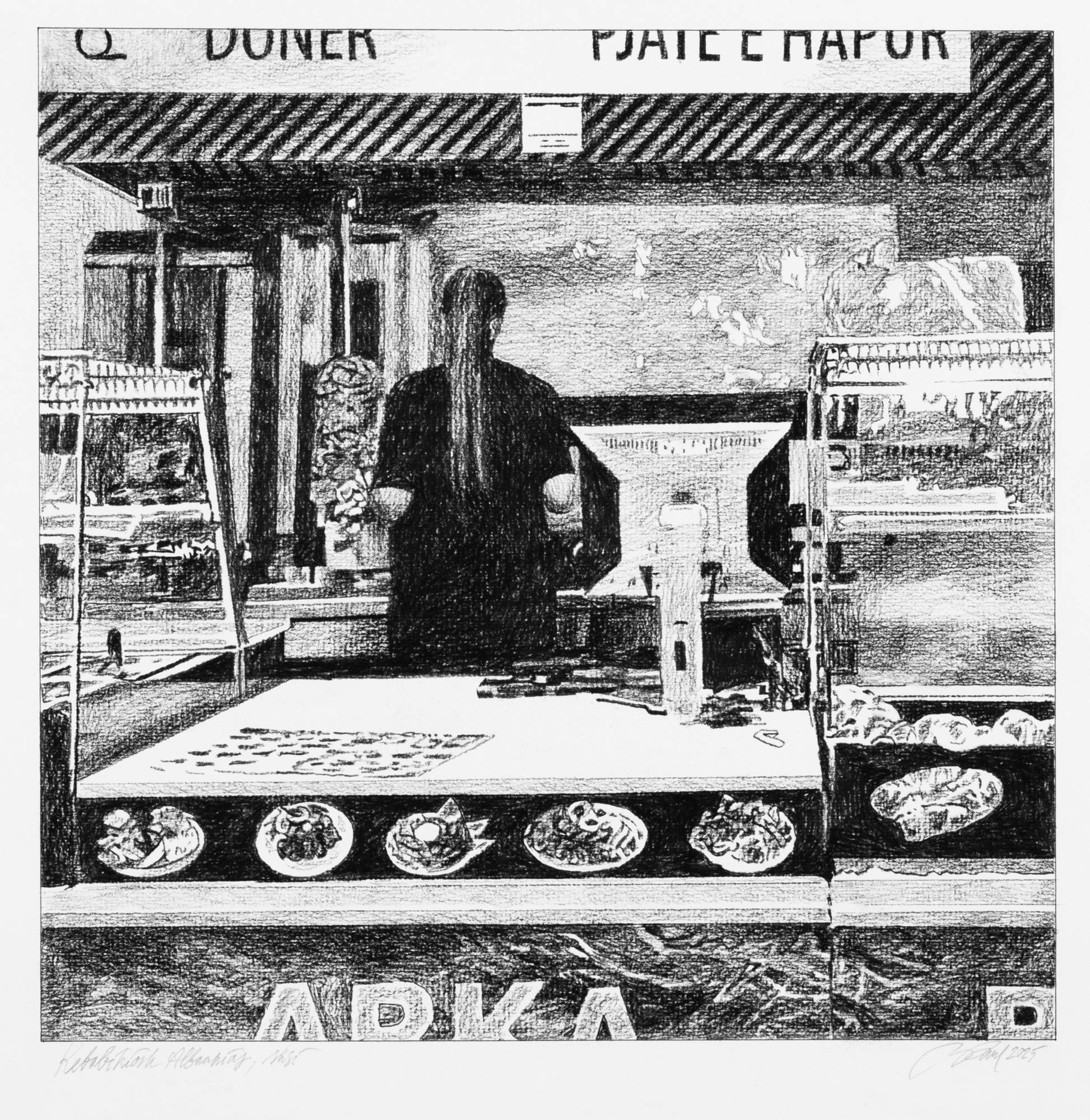 Kebab Stand in Albania