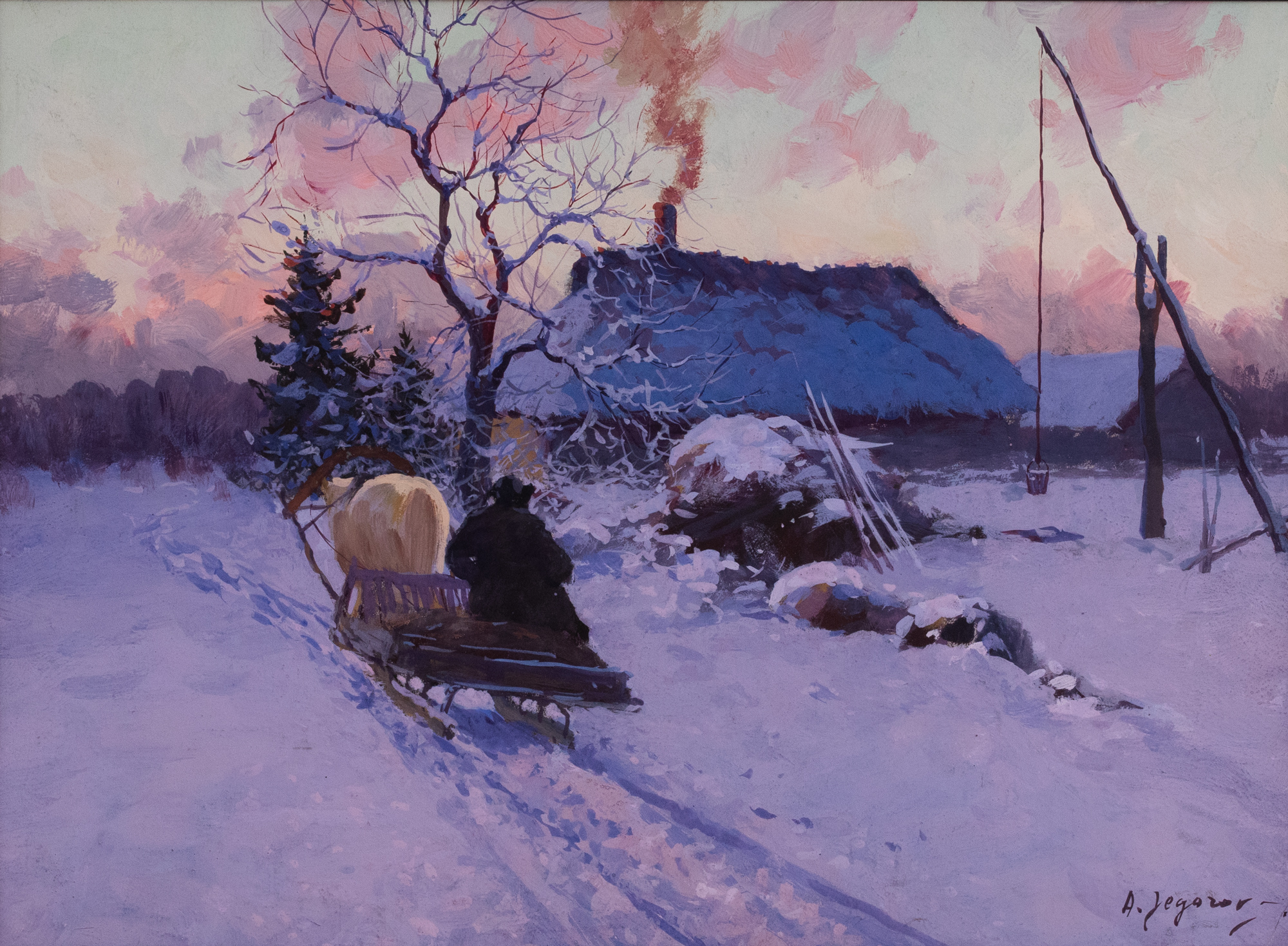 Sleigh Rider in the Evening Light