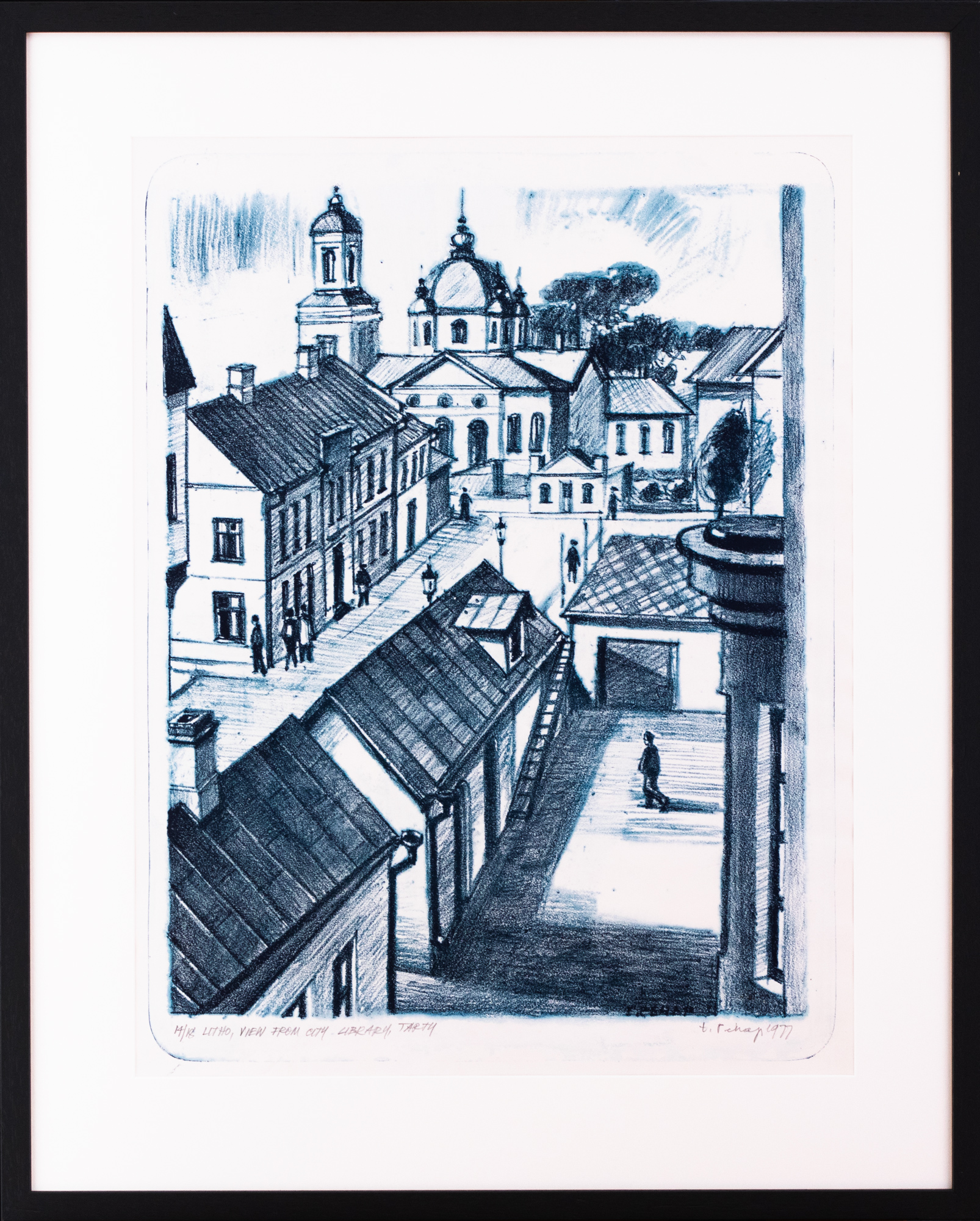 Vaade linna raamatukogust.Tartu