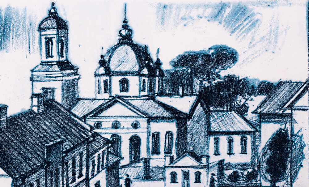 Vaade linna raamatukogust.Tartu