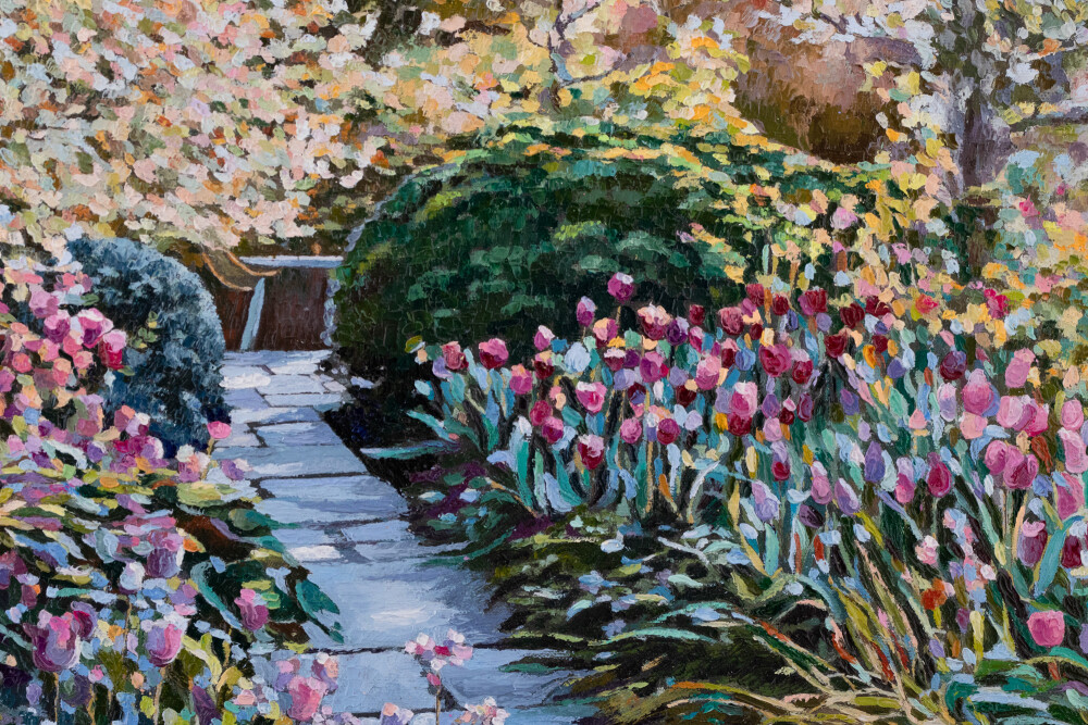 Morning in Monet Garden. Giverny, France