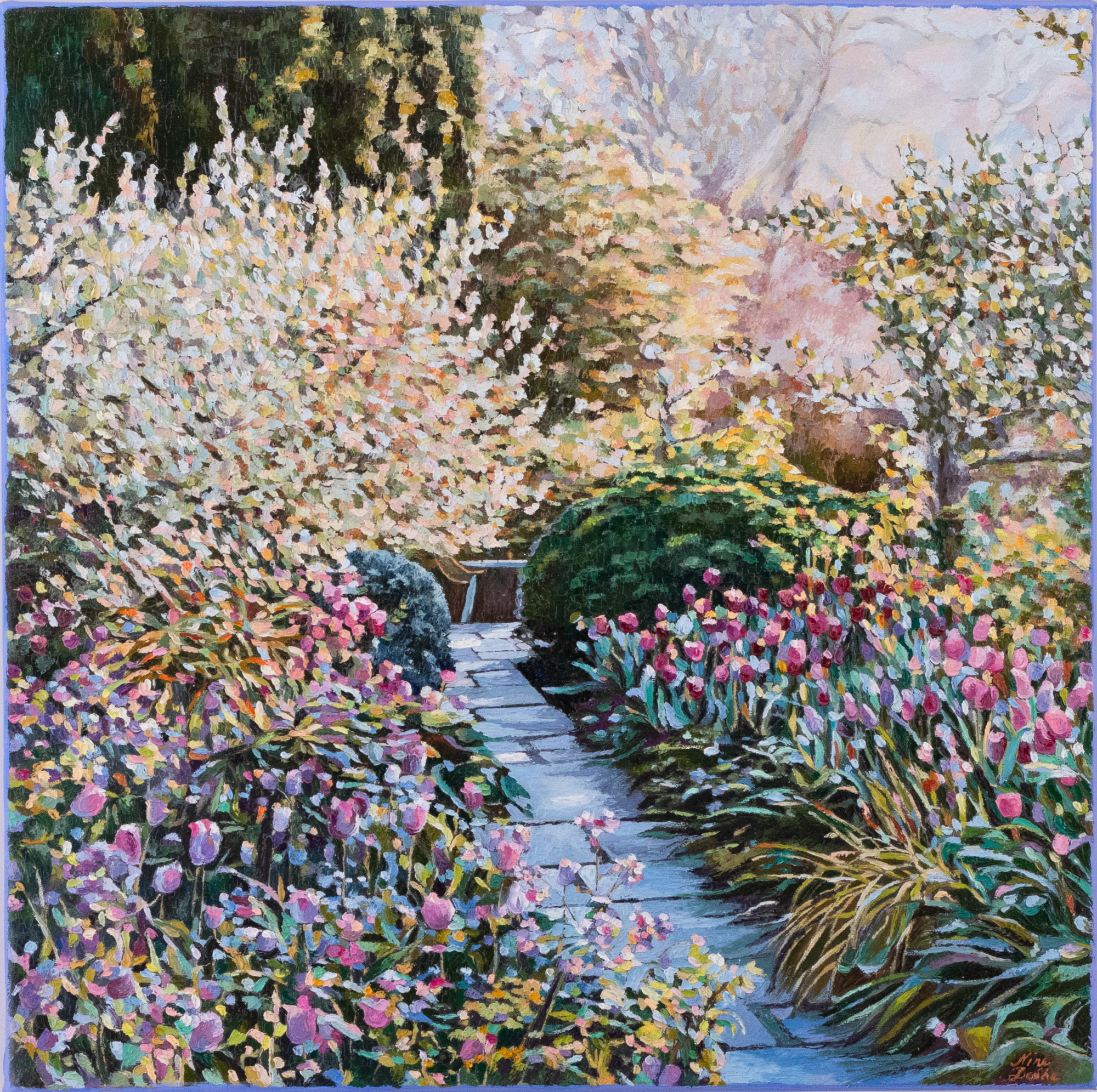 Morning in Monet Garden. Giverny, France