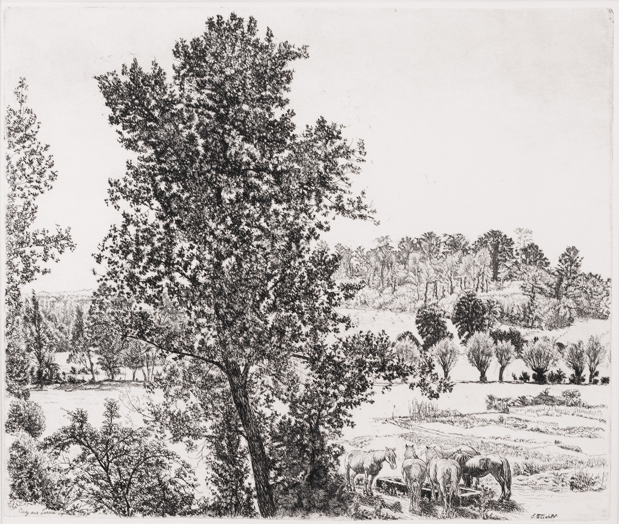 Maastik hobustega (Burgundia maastik)