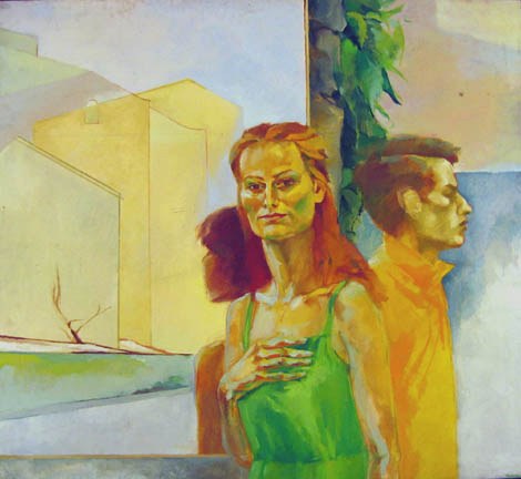 Autoportree õde Anneli ja vend Tõnisega