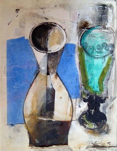 Natüürmort rohelise pokaaliga