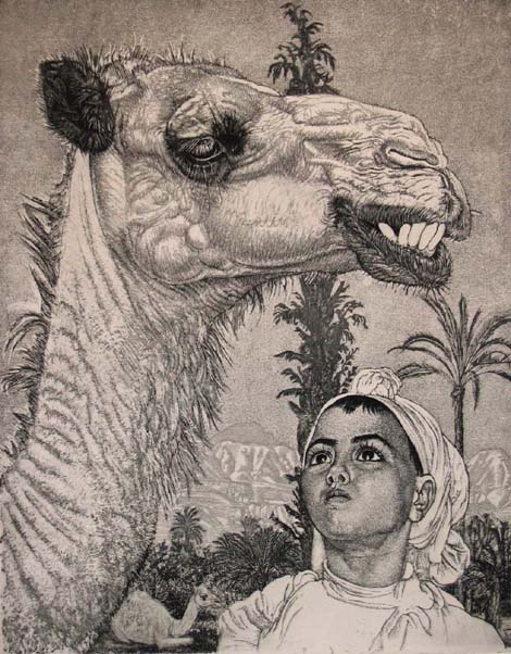 Berberi tüdruk kaameliga