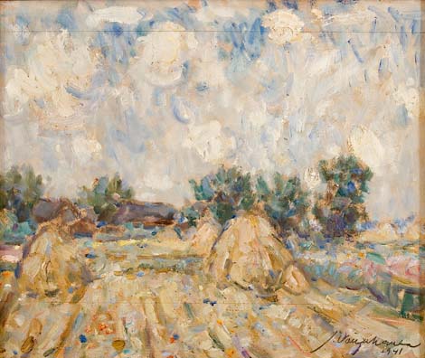 Maastik rukkihakkidega