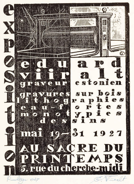 Plakat E. Wiiralti esimesele personaalnäitusele