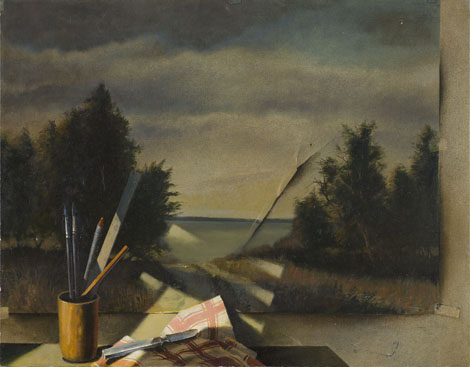 Natüürmort Võrtsjärve maastiku ja skalpeliga