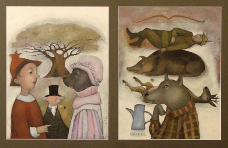 Valm pünamütsikesest-hundipilkajast / Hunt ja vibu