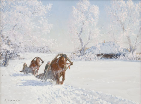 Maastik kahe saaniga