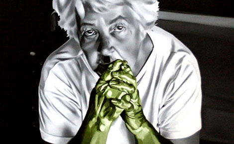 Last but one painting before my grandmother died at 29.09.2007