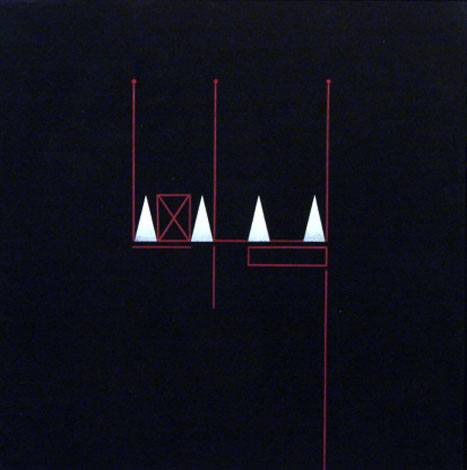 Abstraktne kompositsioon mustal taustal III