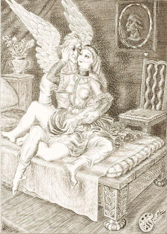 Illustratsioon G. Boccaccio teosele "Dekameron"