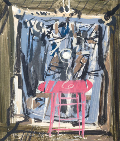 Kompositisoon punase tooliga