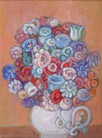 Valge kruusiga bukett