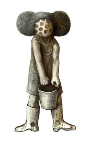 A Figure with a bucket
