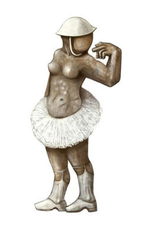 A girl with scars