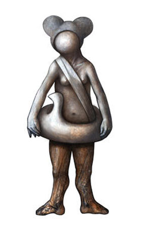 A figure with swimming ring