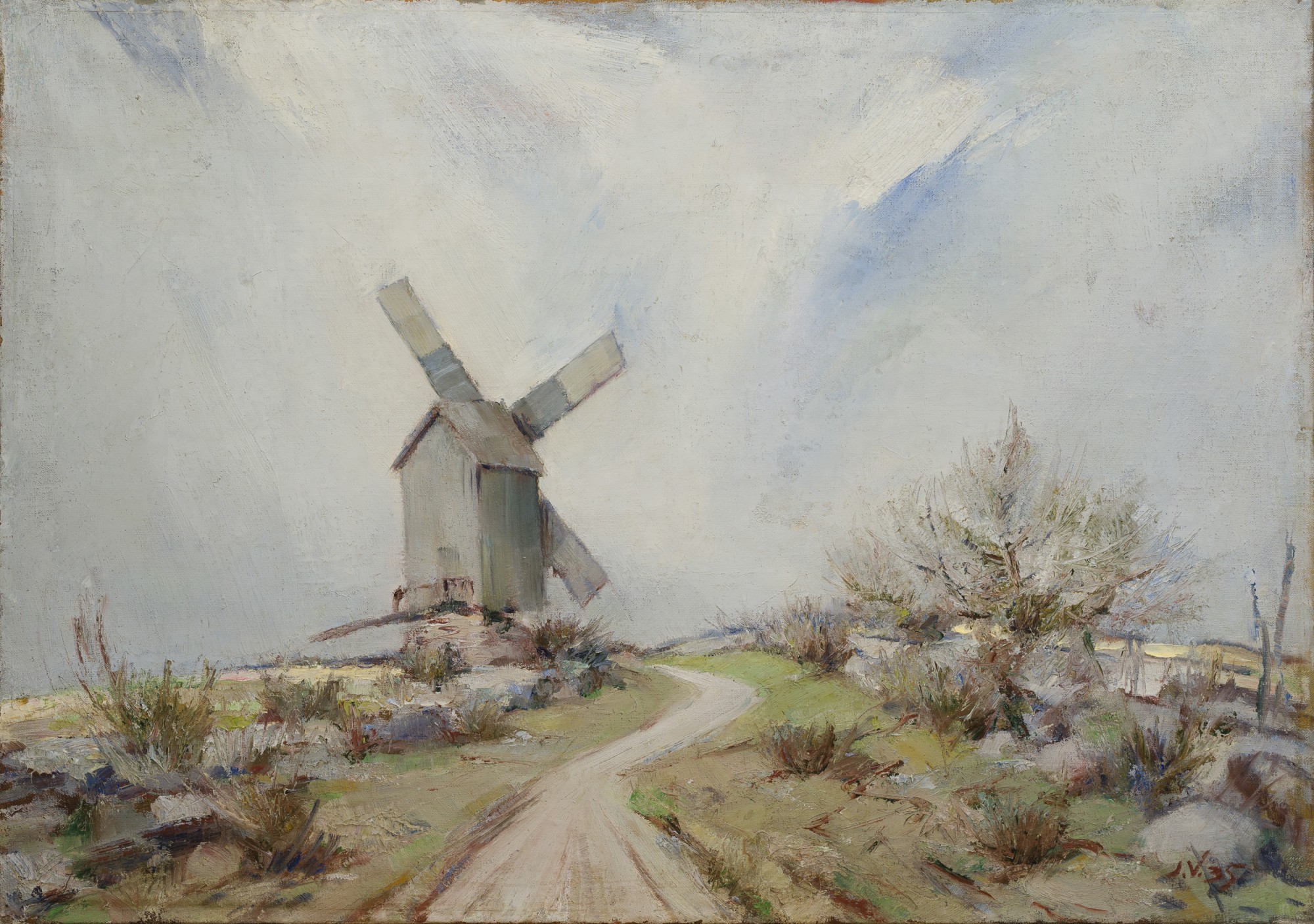 Johannes Võerahansu "Landscape With Windmill"