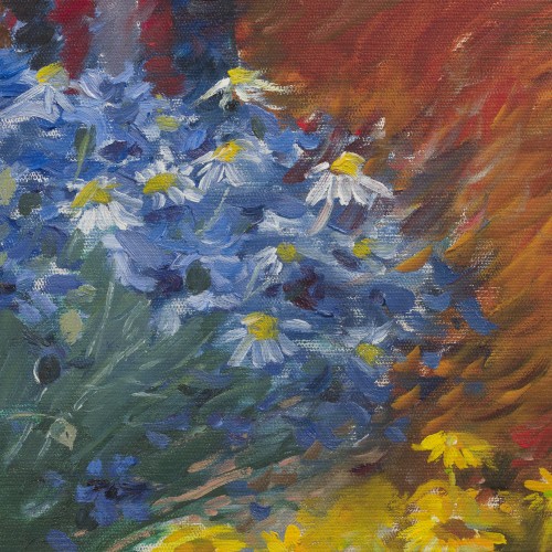 Cornflowers and Yellow Daisies (17356.4709)