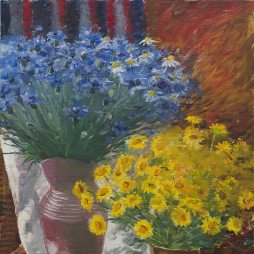 Cornflowers and Yellow Daisies (17356.4714)
