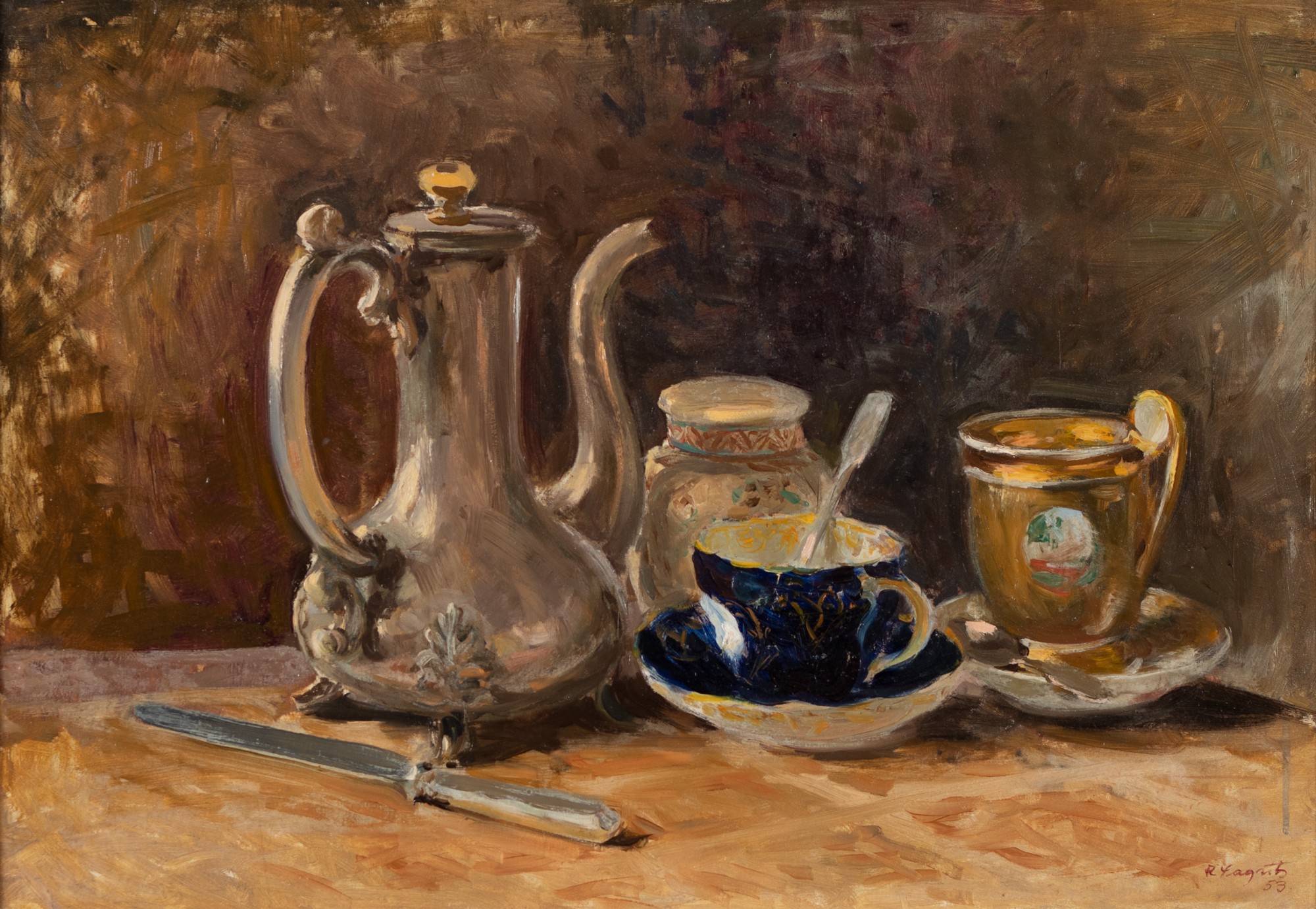 Richard Sagrits "Still-life With Silver Pitcher"