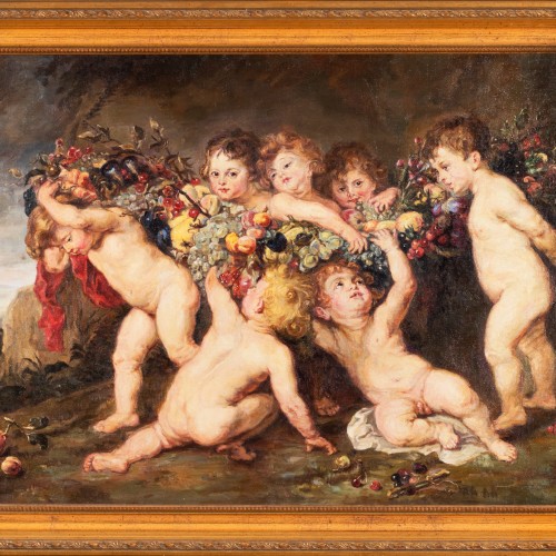 Seven Puttos Weaving a Wreath (17885.7546)